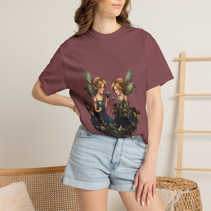 Fairy Tee Magical Christmas Twin Fairies Vintage Wash