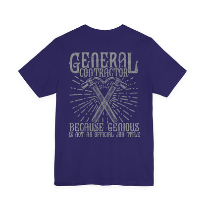 General Contractor Funny T-Shirt Genius Gift