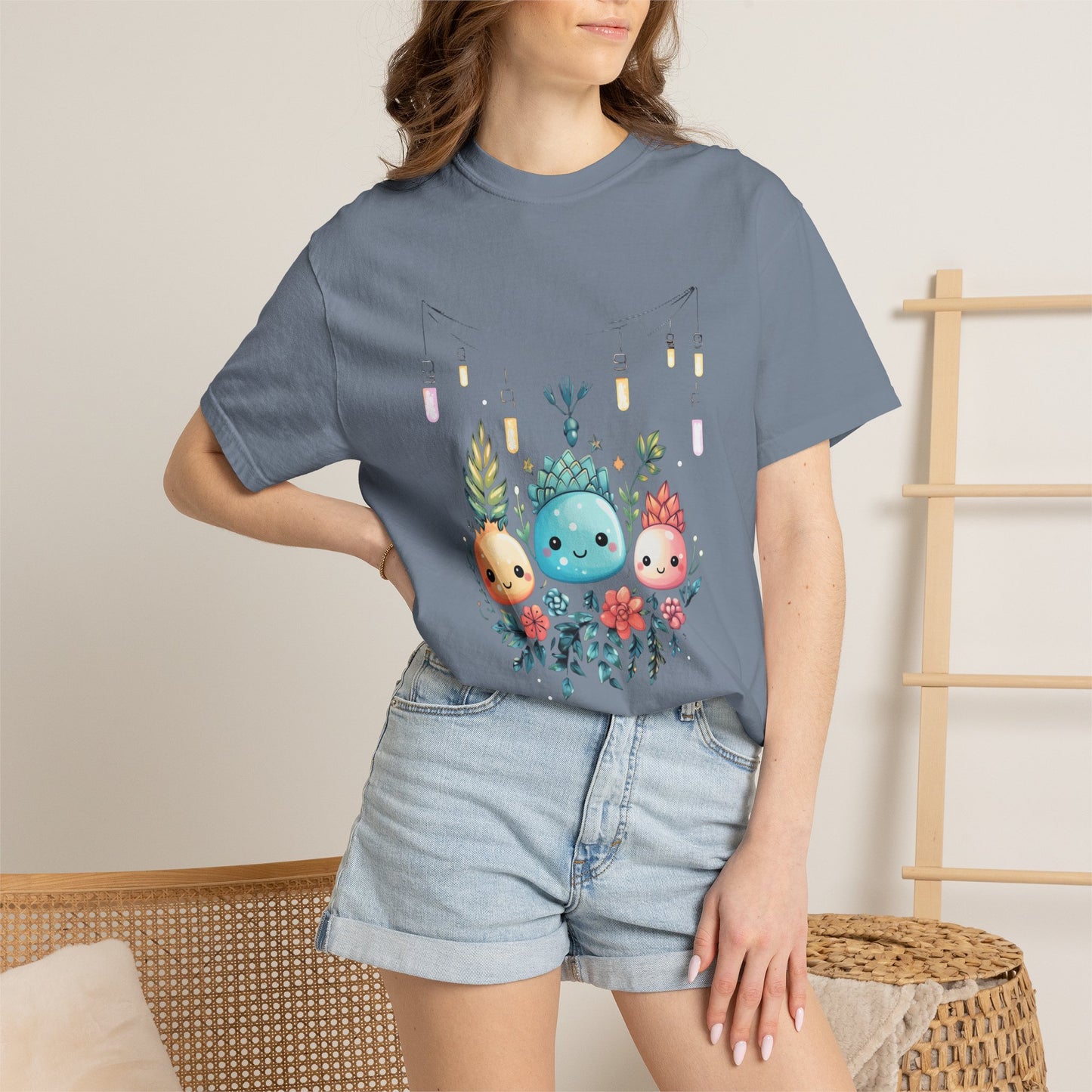 Kawaii Christmas Succulent Garment-Dyed Tee