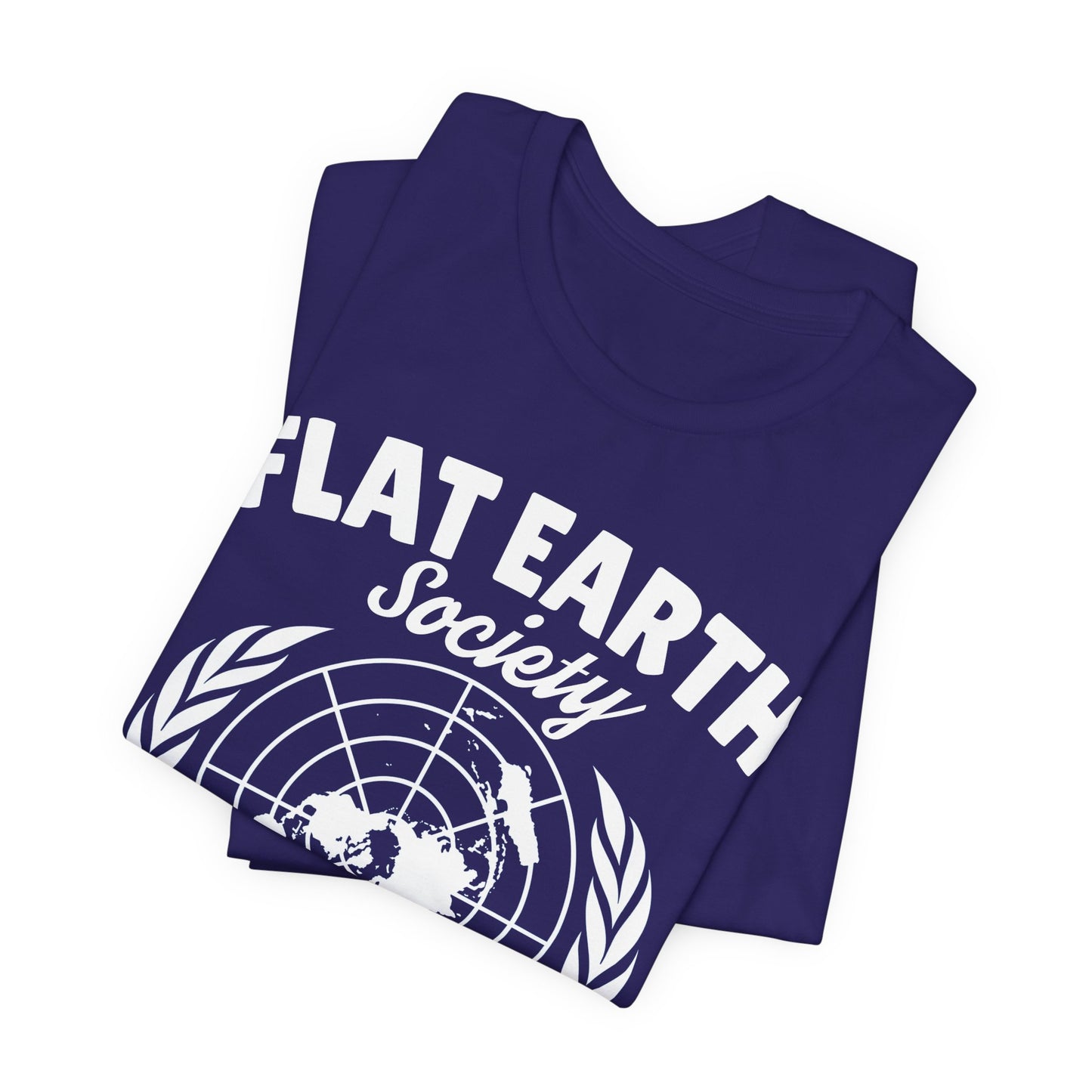 Flat Earth Society Tee - World Map Globe Design