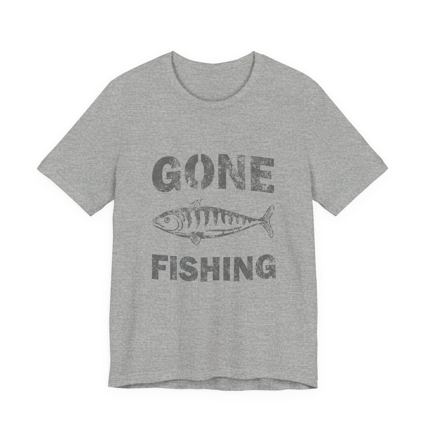 Gone Fishing T-Shirt Vintage Distressed Fish Tee