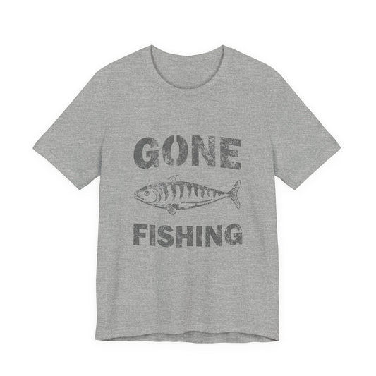 Gone Fishing T-Shirt Vintage Distressed Fish Tee