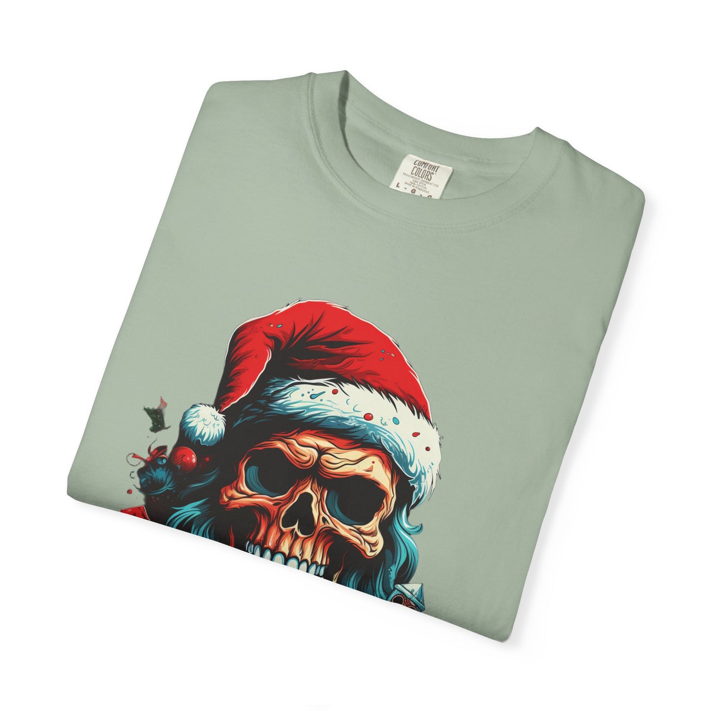 Skull Santa Christmas Garment-Dyed Tee