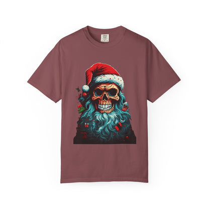 Skull Santa Christmas Garment-Dyed Tee