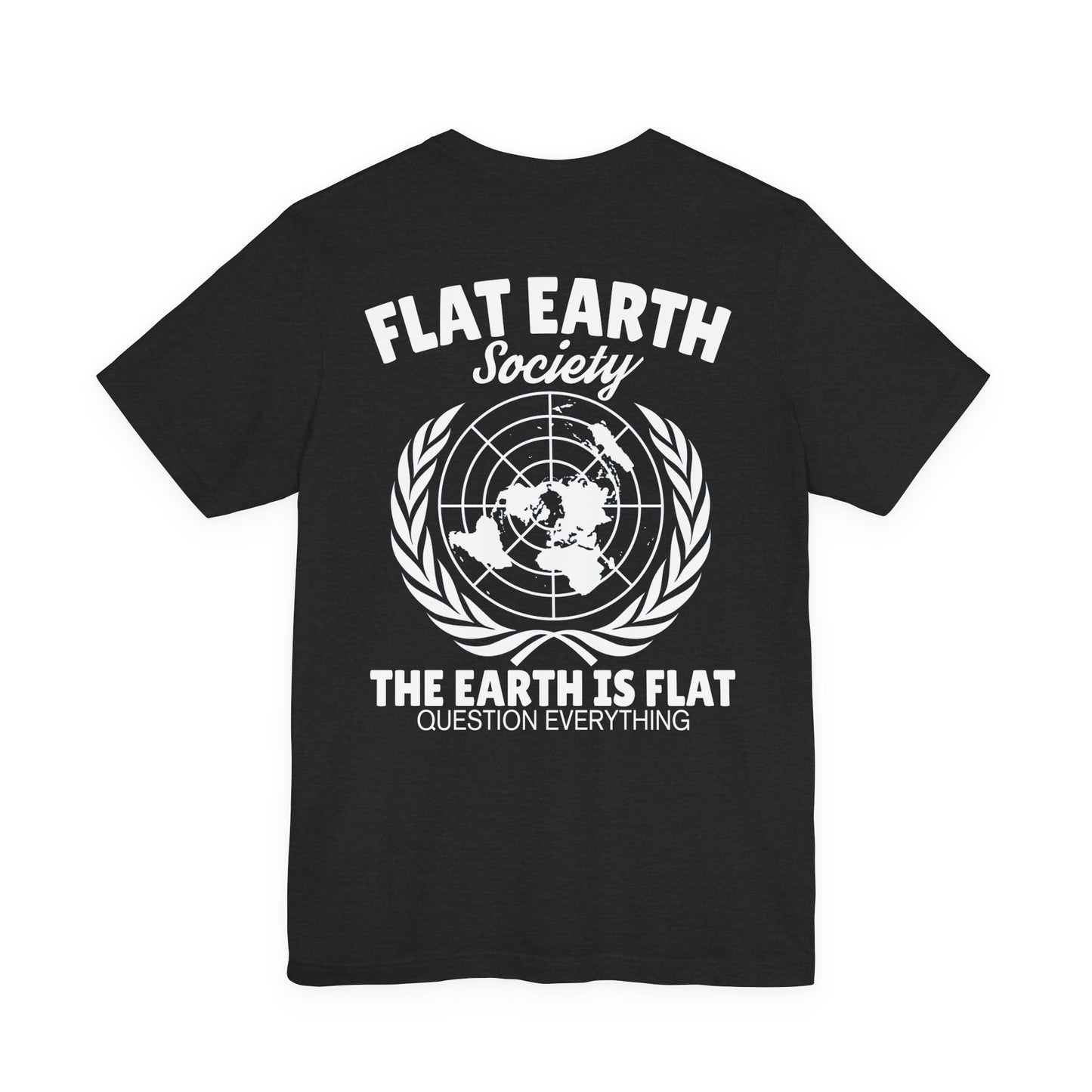 Flat Earth Society Tee - World Map Globe Design
