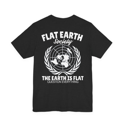 Flat Earth Society Tee - World Map Globe Design