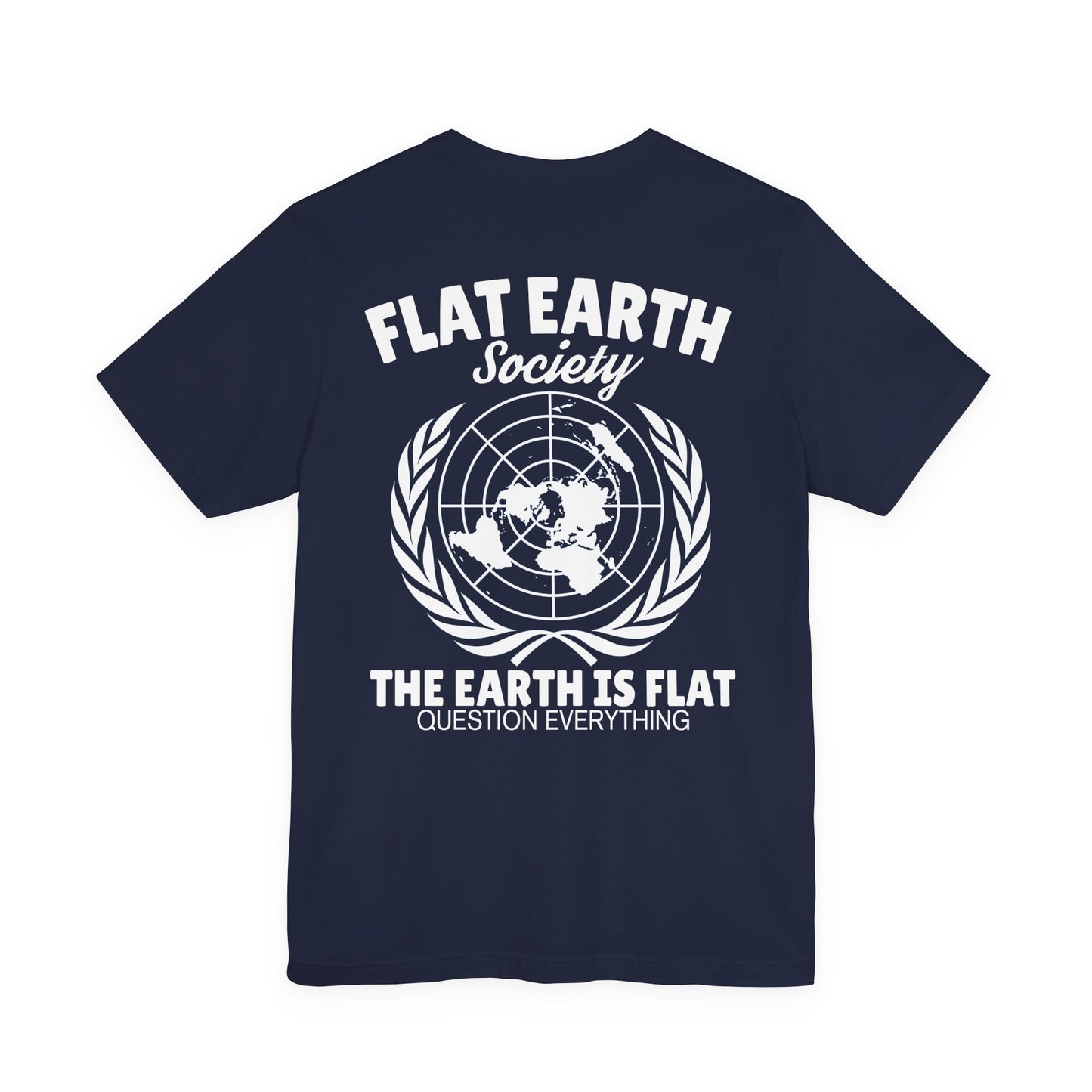 Flat Earth Society Tee - World Map Globe Design