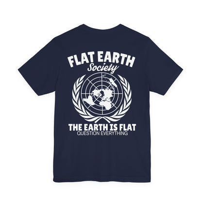 Flat Earth Society Tee - World Map Globe Design