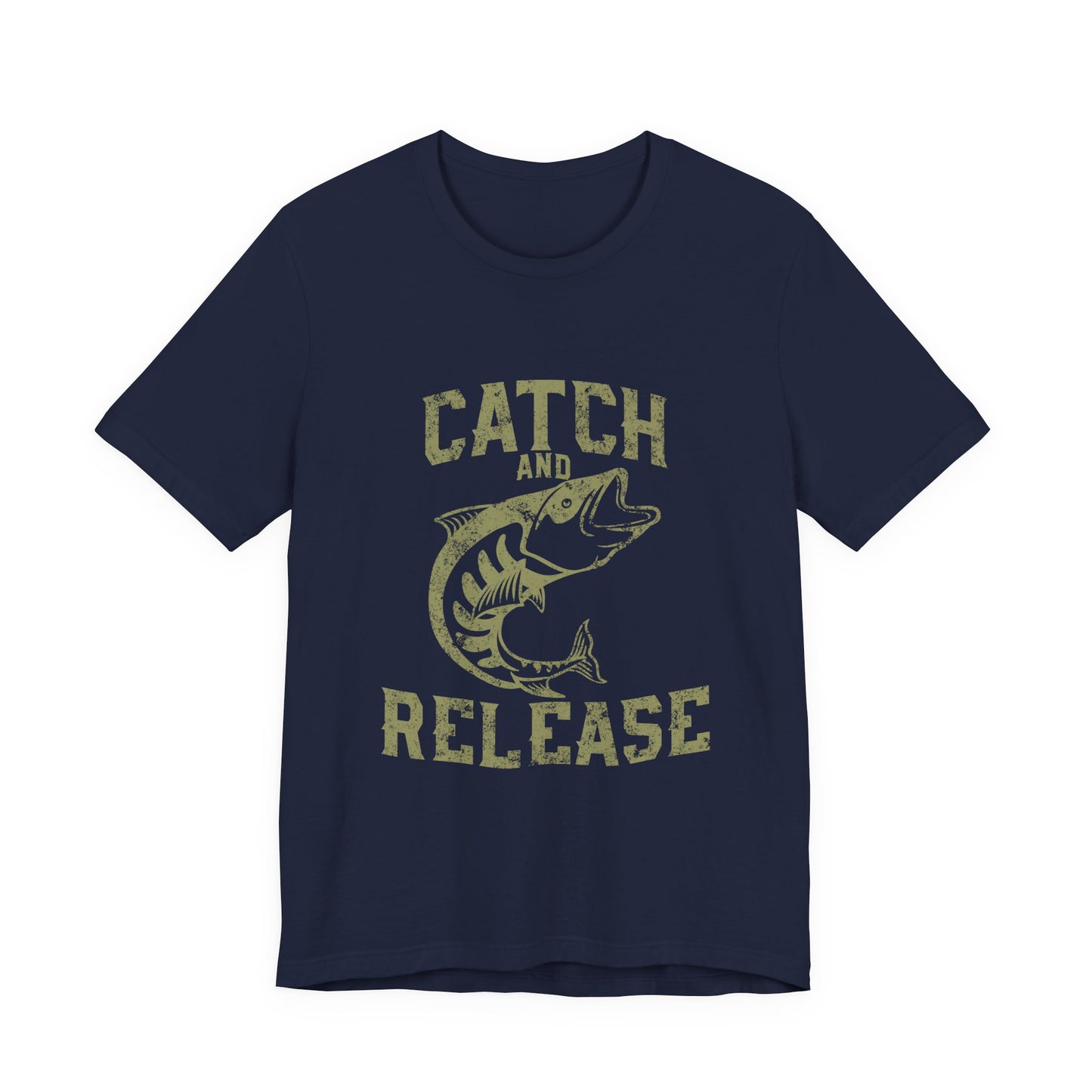 Catch and Release Fishing T-Shirt Retro Bass Tee