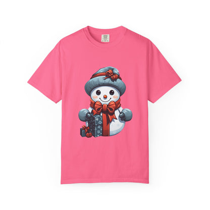 Cute Snowman Christmas Garment-Dyed Tee