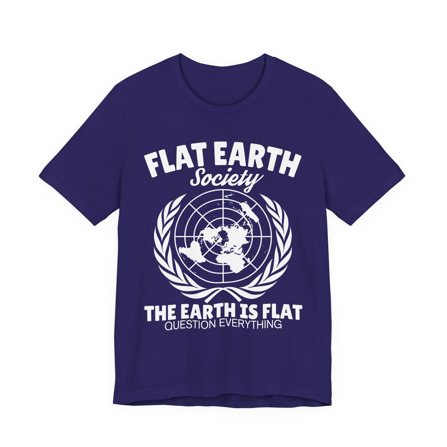 Flat Earth Society Tee - World Map Globe Design