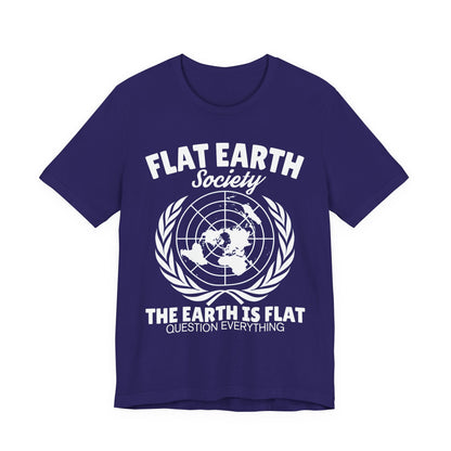 Flat Earth Society Tee - World Map Globe Design