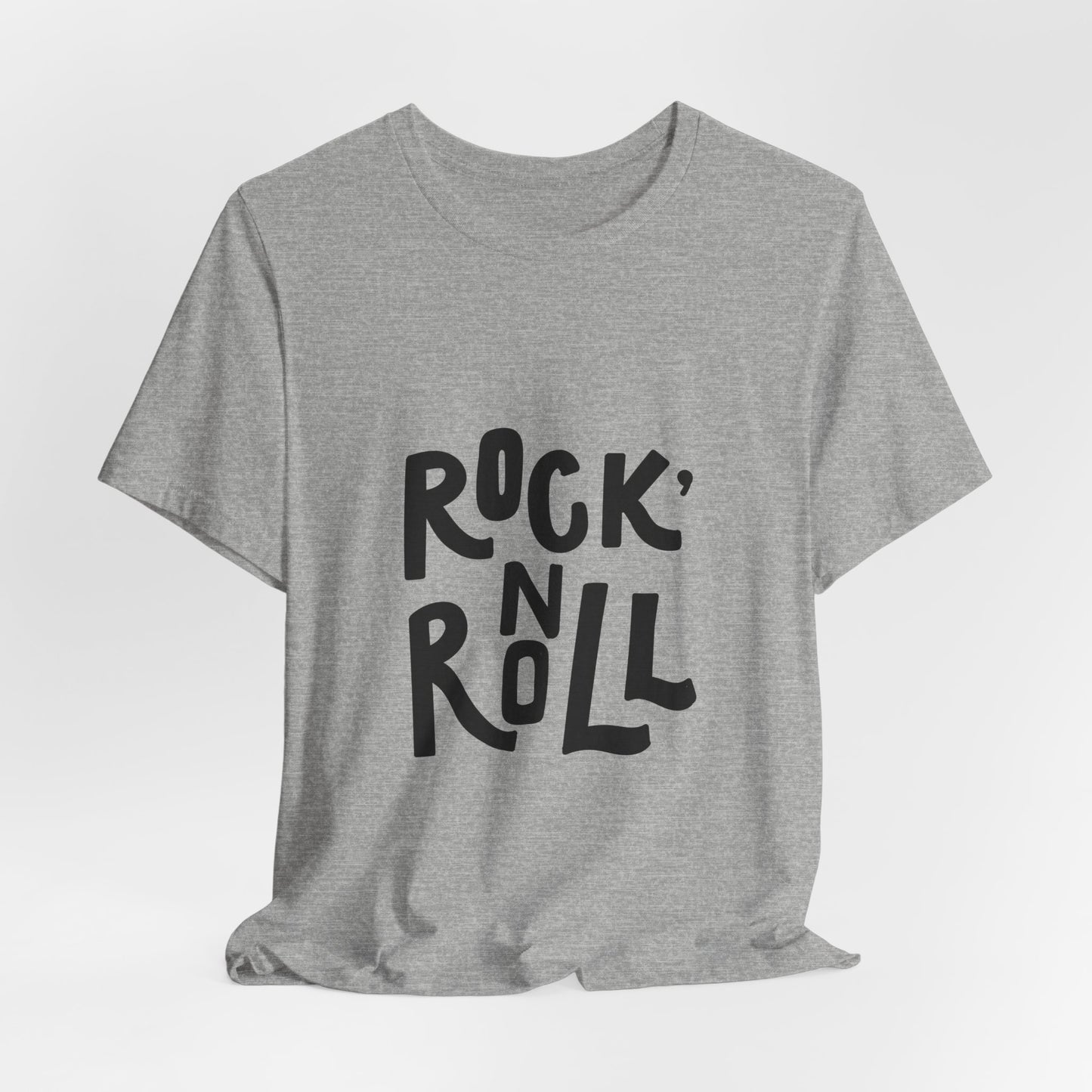 Rock N Roll T-Shirt Bold Lettering Music Tee