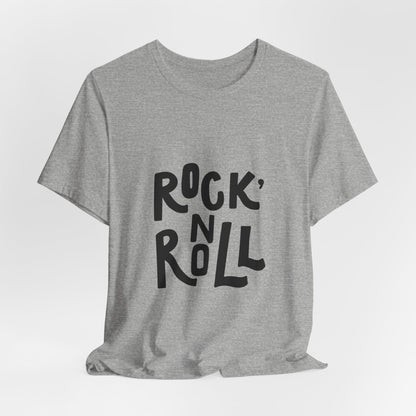 Rock N Roll T-Shirt Bold Lettering Music Tee