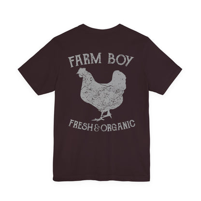 Farm Boy T-Shirt Fresh Organic Rooster Tee