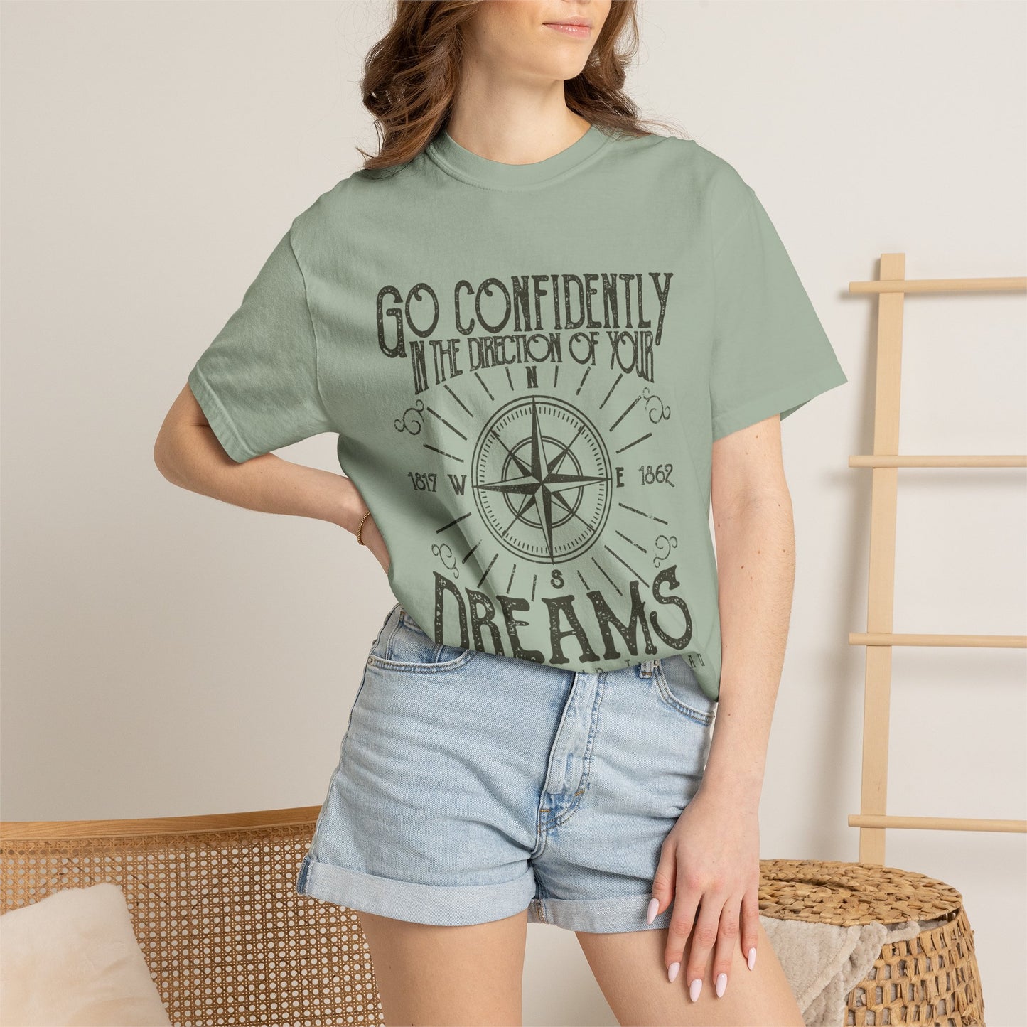 Go Confidently Dreams Garment-Dyed Tee Thoreau