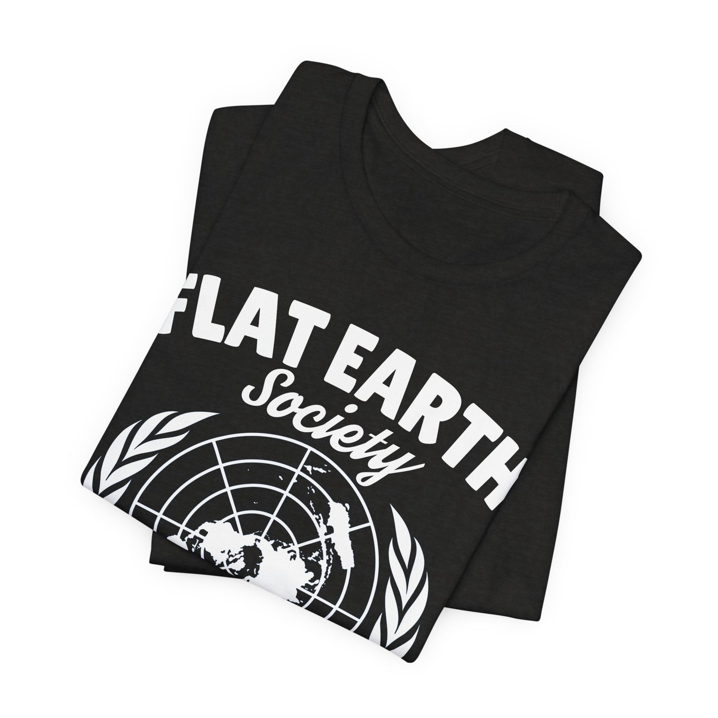 Flat Earth Society Tee - World Map Globe Design