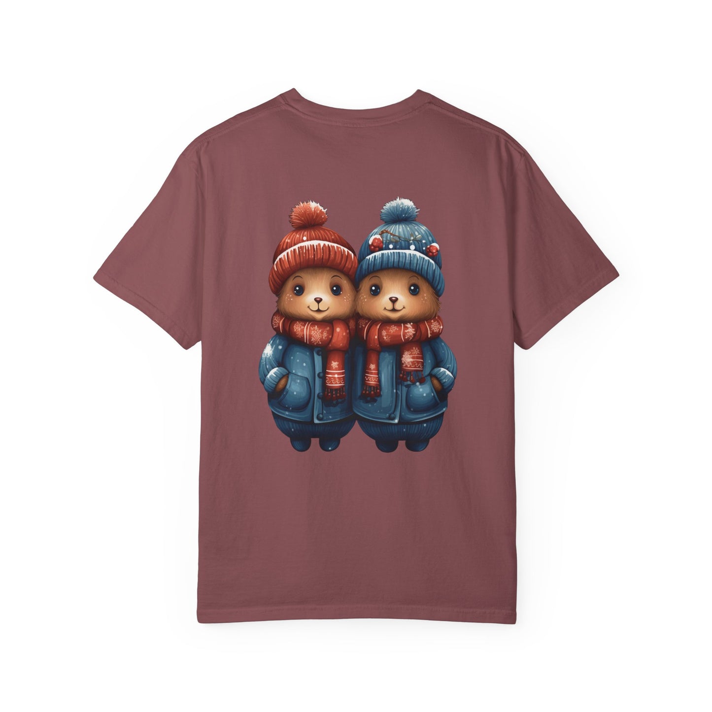 Cute Christmas Bears Couple Heavyweight Tee