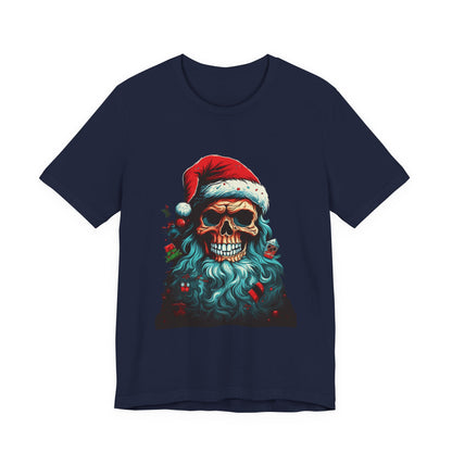 Skull Santa Christmas T-Shirt Dark Holiday Tee