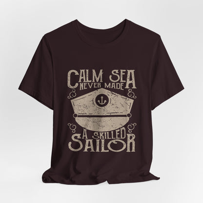 Calm Sea Skilled Sailor T-Shirt Nautical Tee