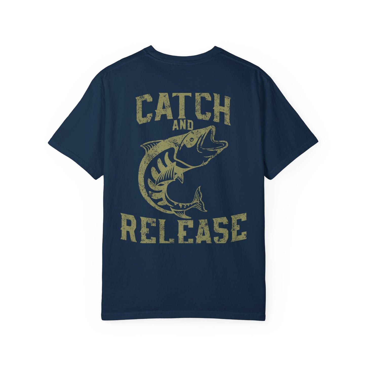Catch and Release Fishing Heavyweight Tee Retro Bass