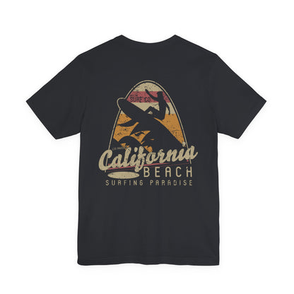 California Beach Surfing T-Shirt Retro Surf Tee