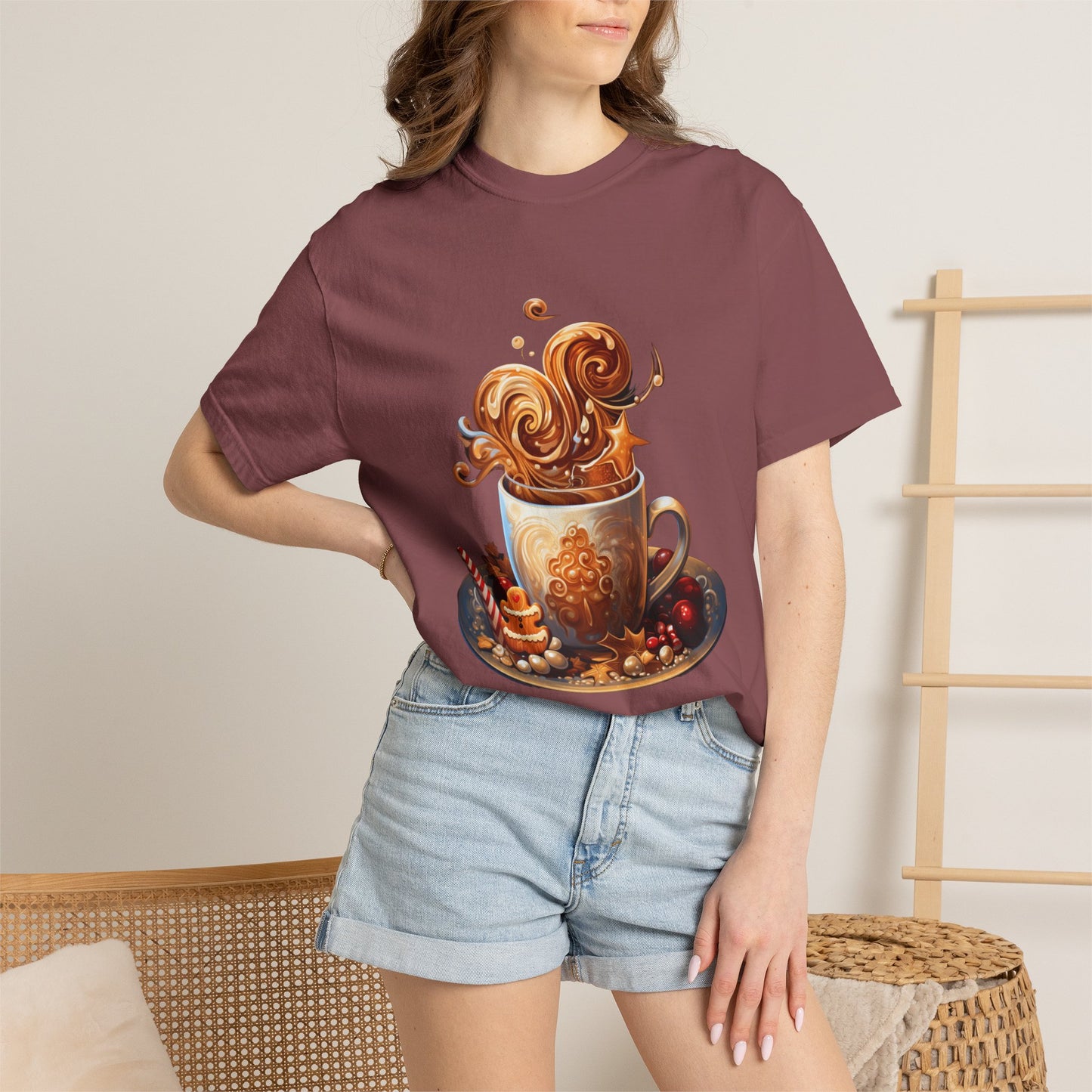 Christmas Coffee Garment-Dyed Heavyweight Tee
