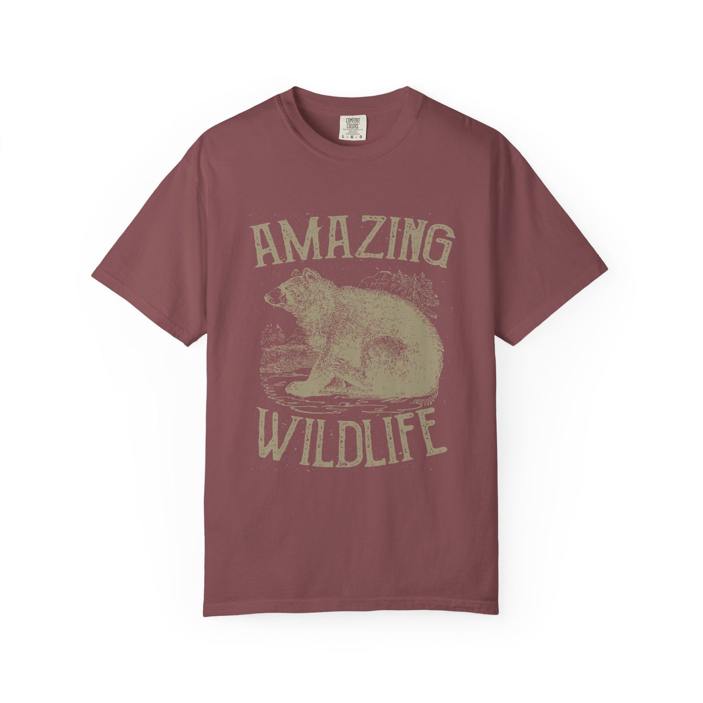 Amazing Wildlife Bear Heavyweight Garment-Dyed Tee
