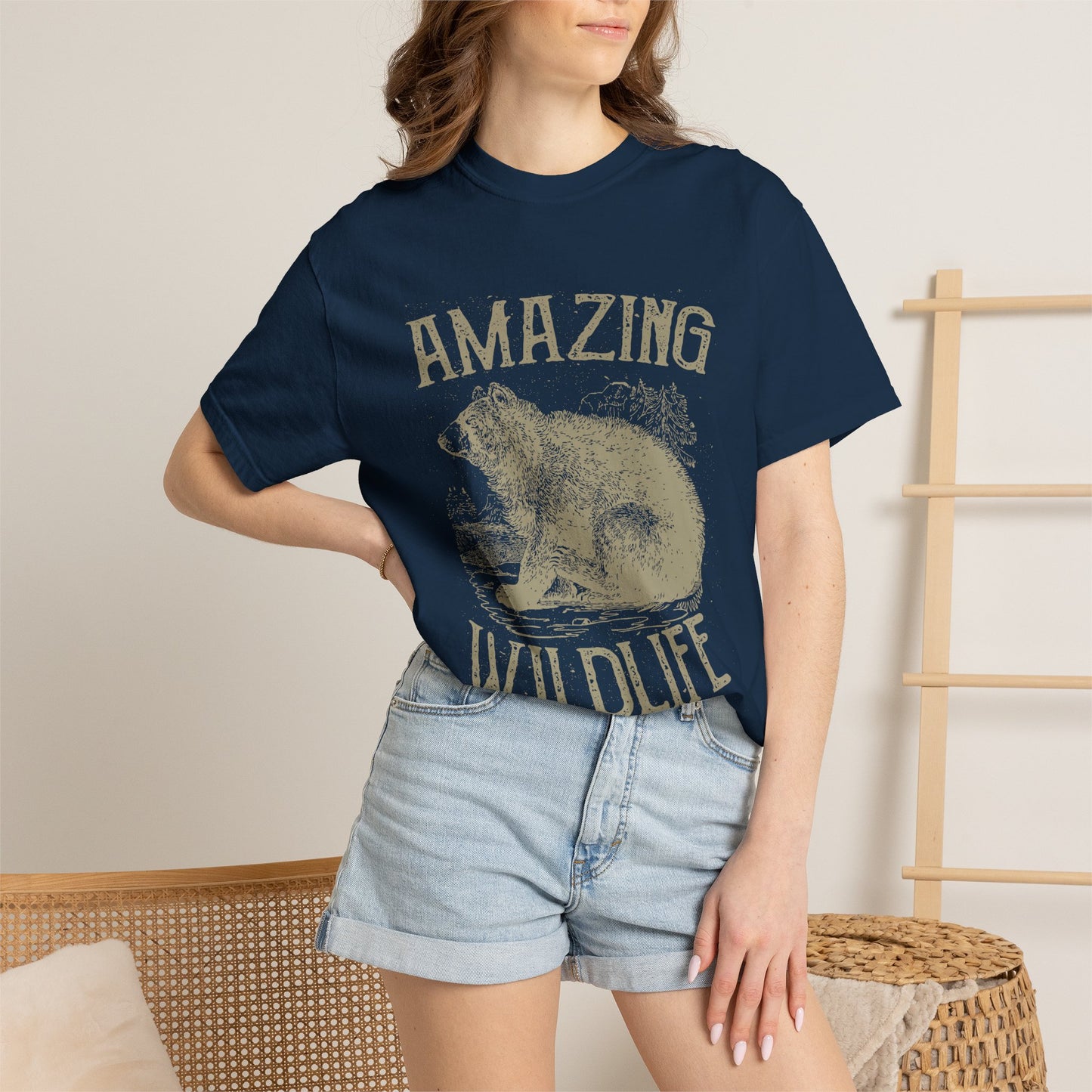Amazing Wildlife Bear Heavyweight Garment-Dyed Tee