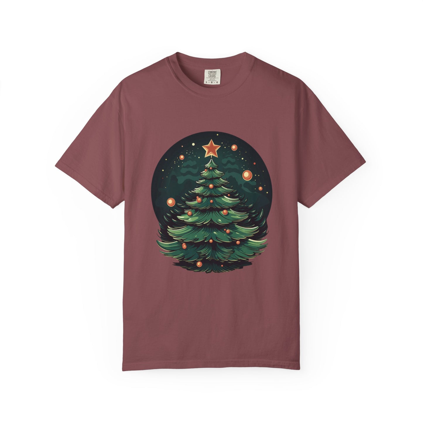 Retro Christmas Tree Heavyweight Garment-Dyed Tee