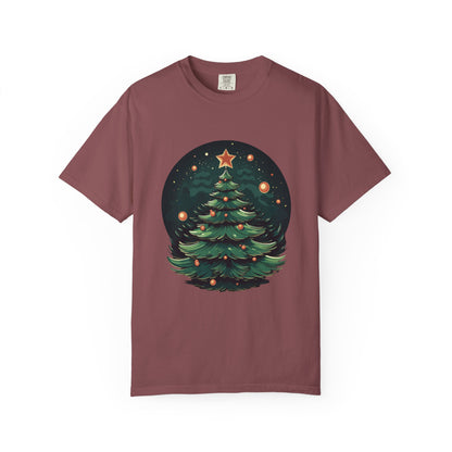 Retro Christmas Tree Heavyweight Garment-Dyed Tee