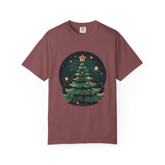 Retro Christmas Tree Heavyweight Garment-Dyed Tee
