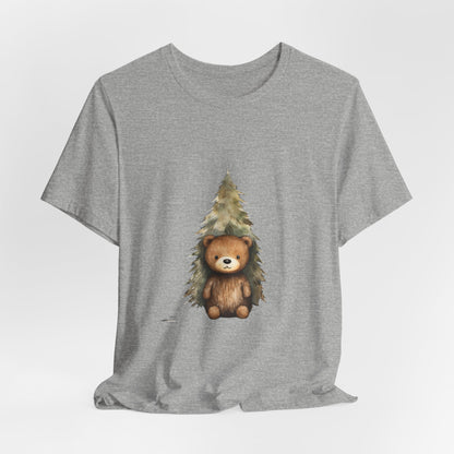 Christmas Bear T-Shirt Cute Watercolor Snow Tee