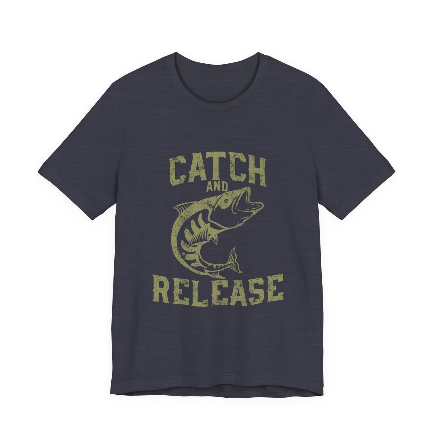 Catch and Release Fishing T-Shirt Retro Bass Tee