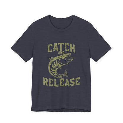Catch and Release Fishing T-Shirt Retro Bass Tee