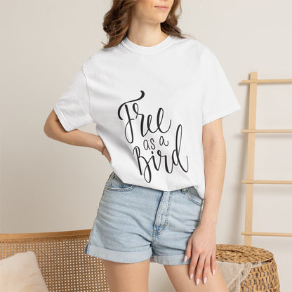 Free as a Bird Garment-Dyed Tee Calligraphy