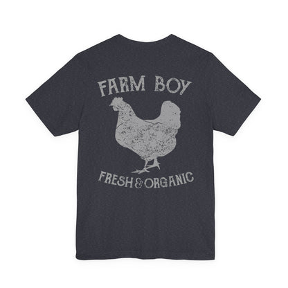 Farm Boy T-Shirt Fresh Organic Rooster Tee