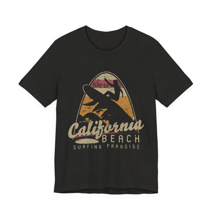 California Beach Surfing T-Shirt Retro Surf Tee