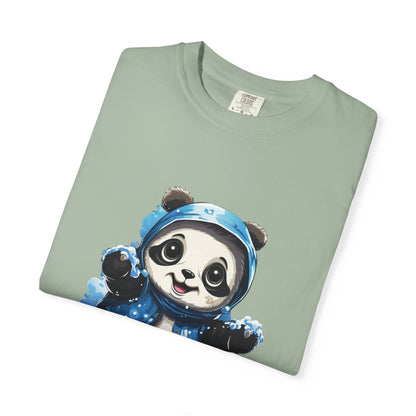 Cute Panda Snow Day Garment-Dyed Tee Winter