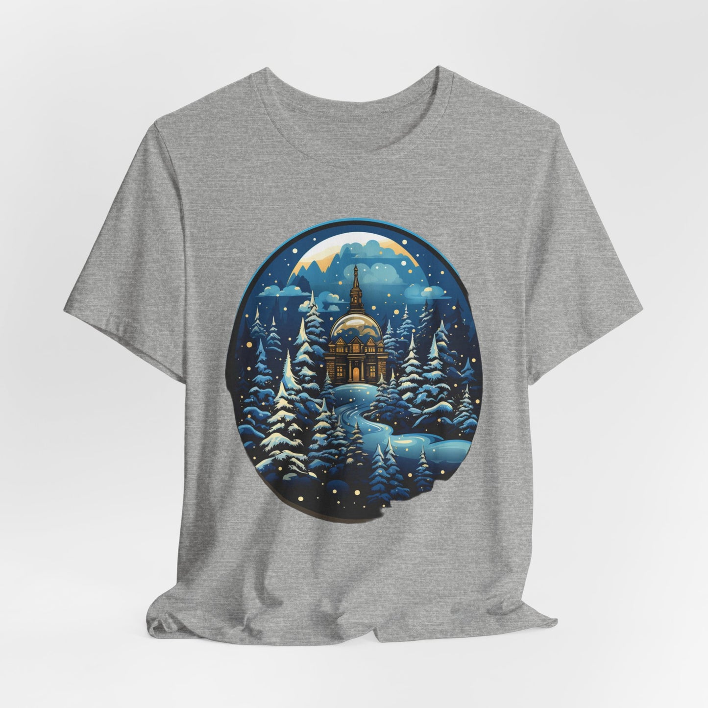 Snow Globe Christmas T-Shirt Winter Village Tee