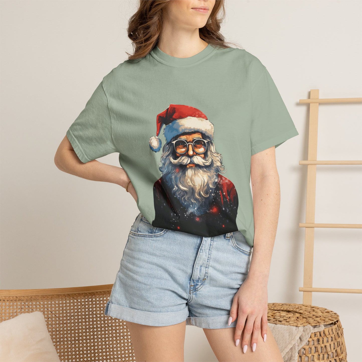 Cool Santa Claus Garment-Dyed Christmas Tee