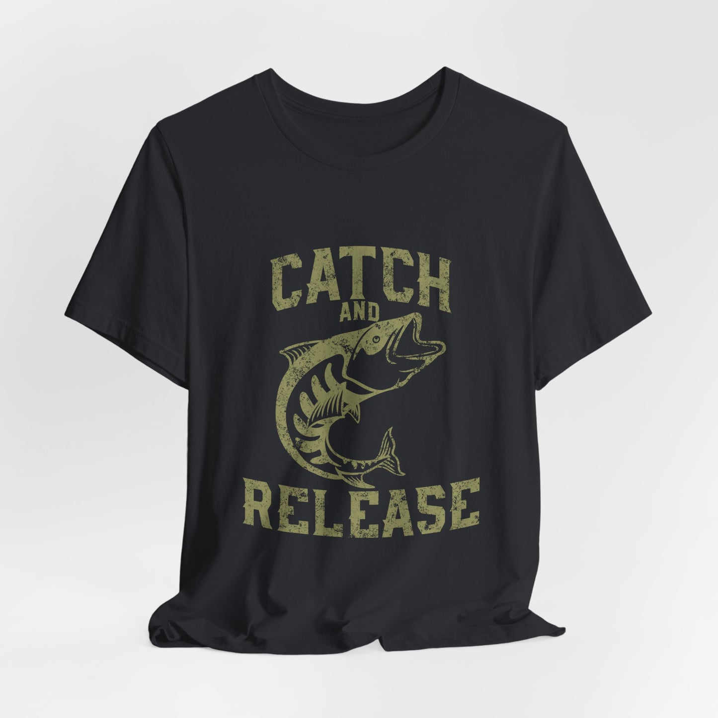 Catch and Release Fishing T-Shirt Retro Bass Tee