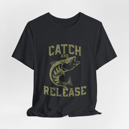 Catch and Release Fishing T-Shirt Retro Bass Tee