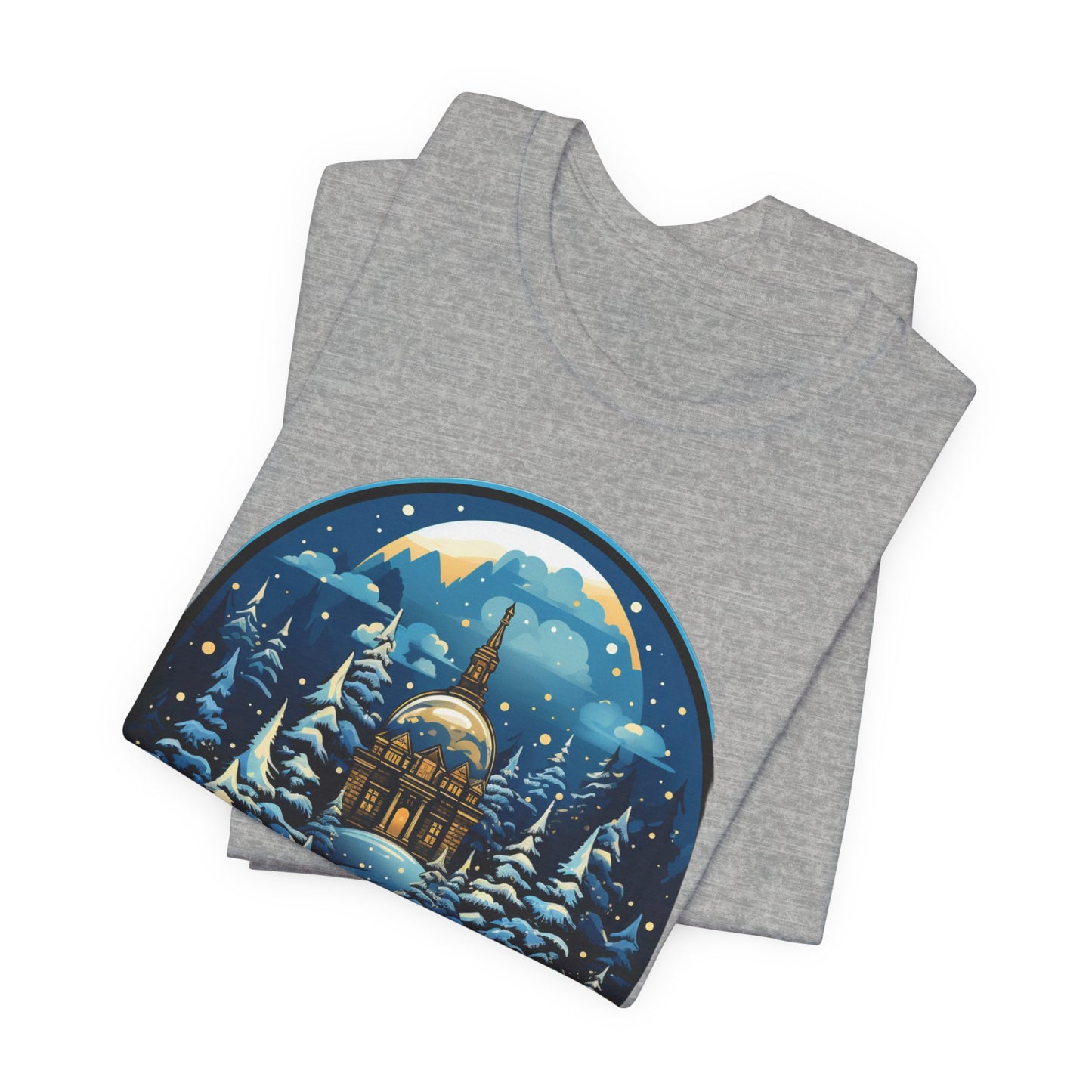 Snow Globe Christmas T-Shirt Winter Village Tee