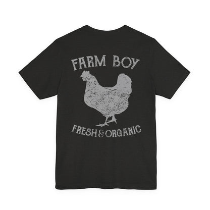 Farm Boy T-Shirt Fresh Organic Rooster Tee