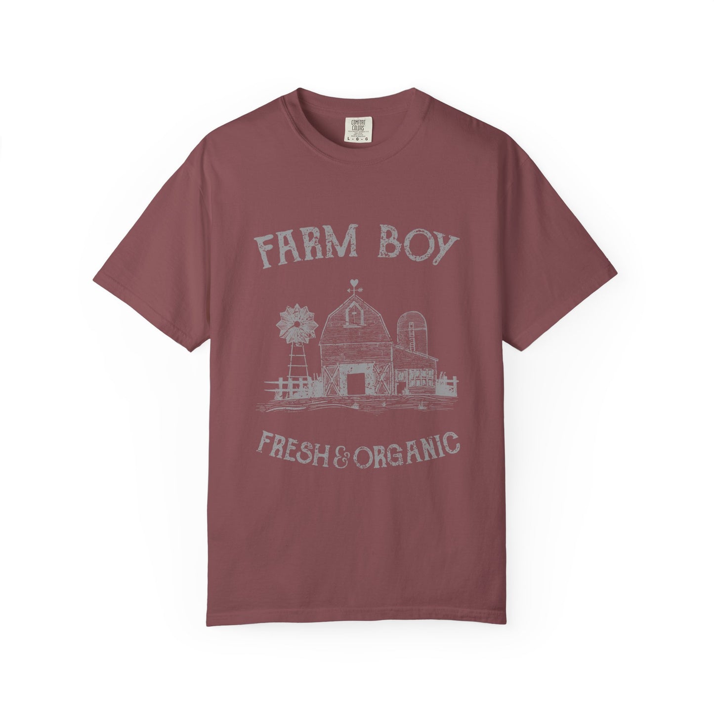 Farm Boy Tee Vintage Barn Garment-Dyed Shirt