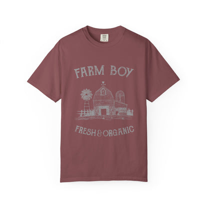 Farm Boy Tee Vintage Barn Garment-Dyed Shirt