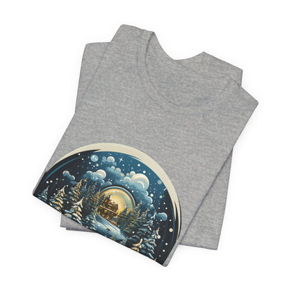 Winter Snow Globe Christmas T-Shirt Scenic Tee