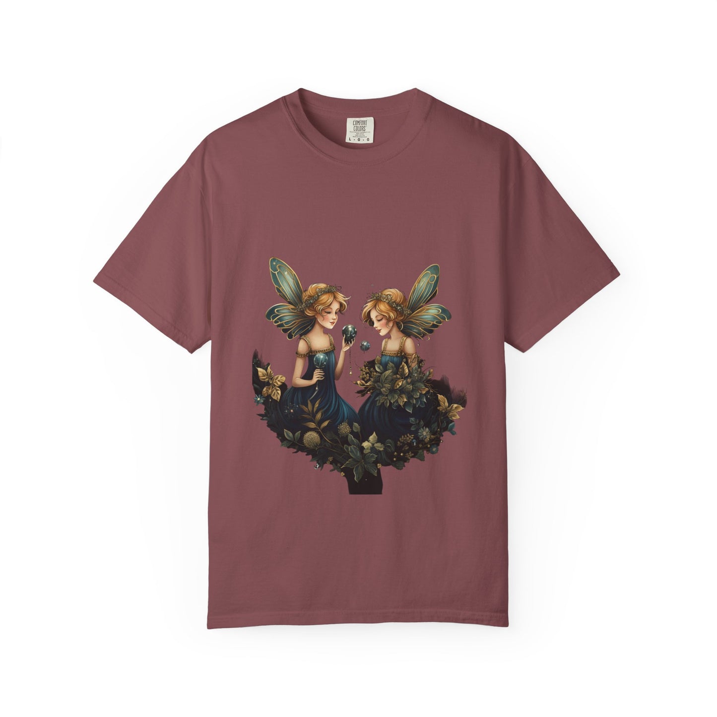Fairy Tee Magical Christmas Twin Fairies Vintage Wash