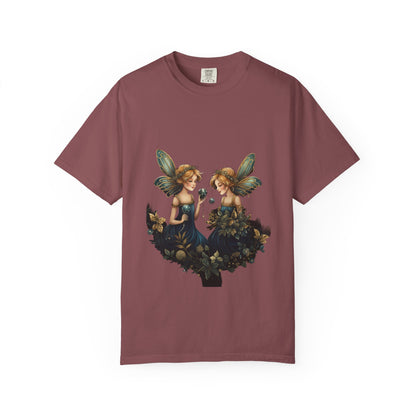 Fairy Tee Magical Christmas Twin Fairies Vintage Wash